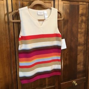 Liz Claiborne sleeveless blouse, size P, stretch, NWT